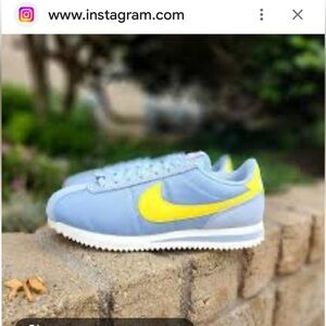 Women Niki Sneakers - Light Blue and Yellow